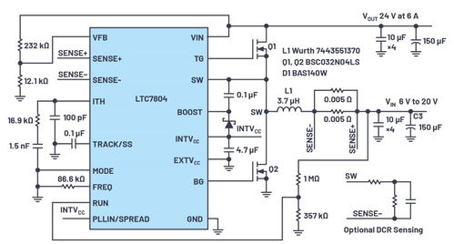 面向高效 快速瞬態(tài)響應的汽車和工業(yè)用品的直通升壓控制器